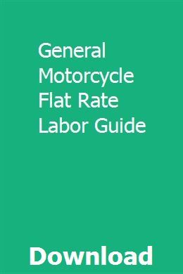 flat rate motorcycle labor guide
